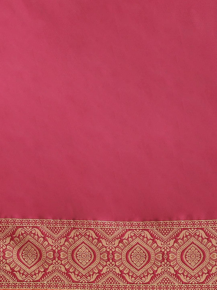 Purple Woven Design Silk Blend Saree