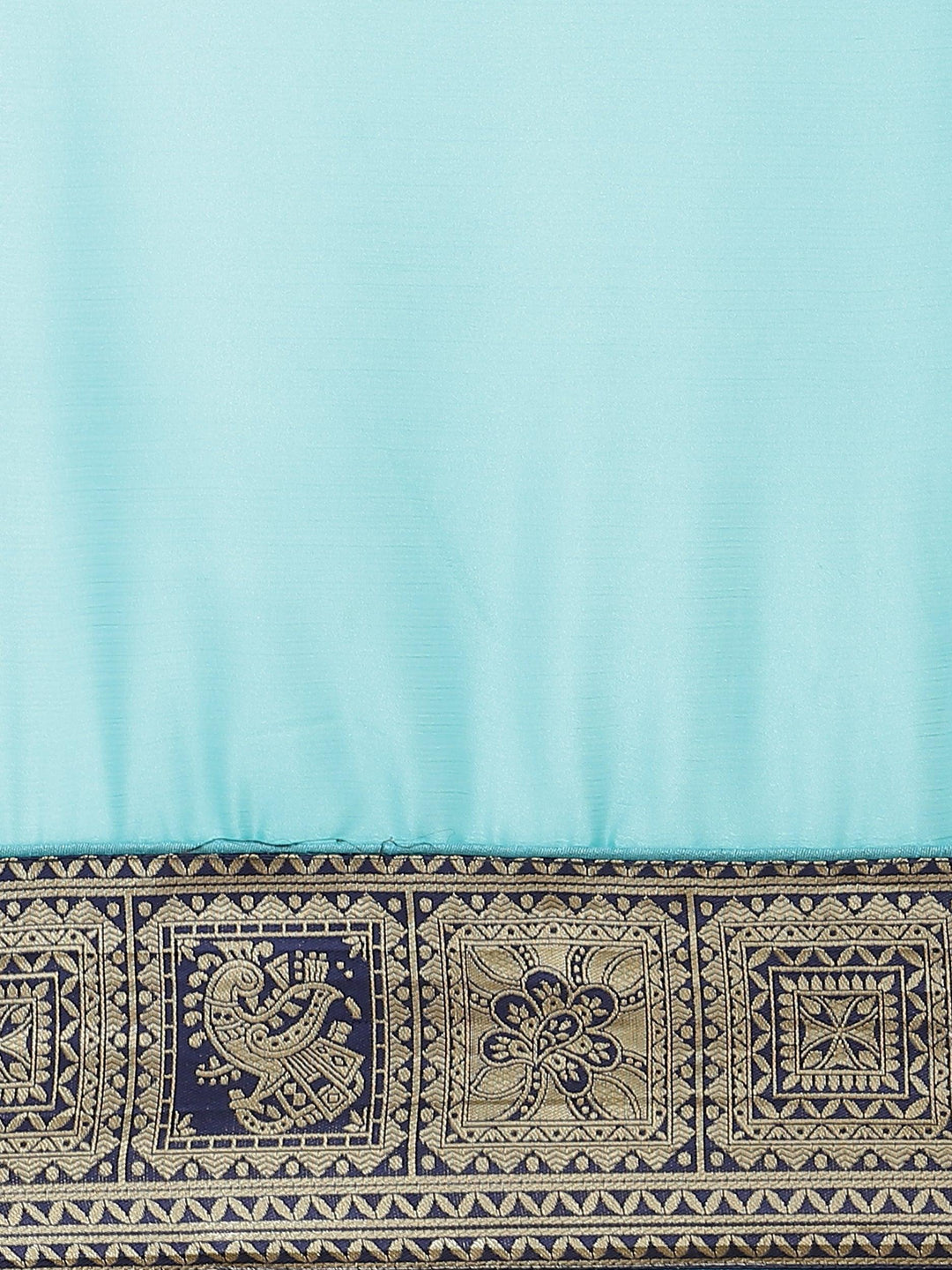 Blue Solid Chiffon Saree - ShopLibas