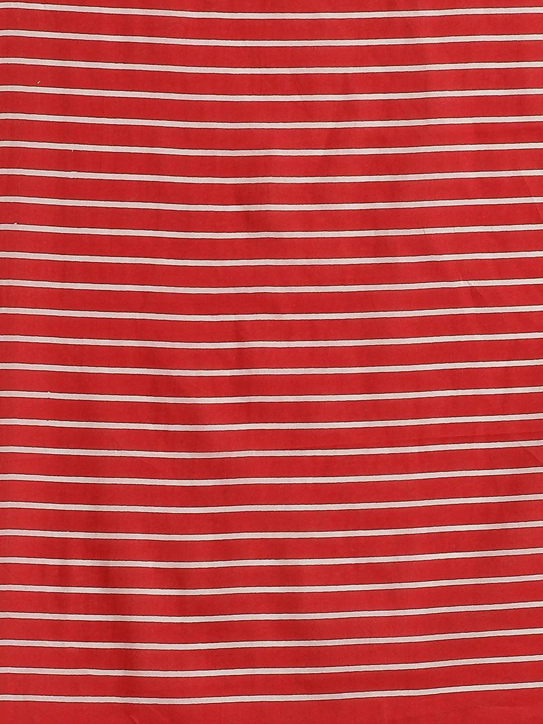 Black Printed Cotton Saree - ShopLibas