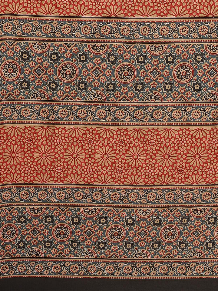 Multicoloured Printed Cotton Saree