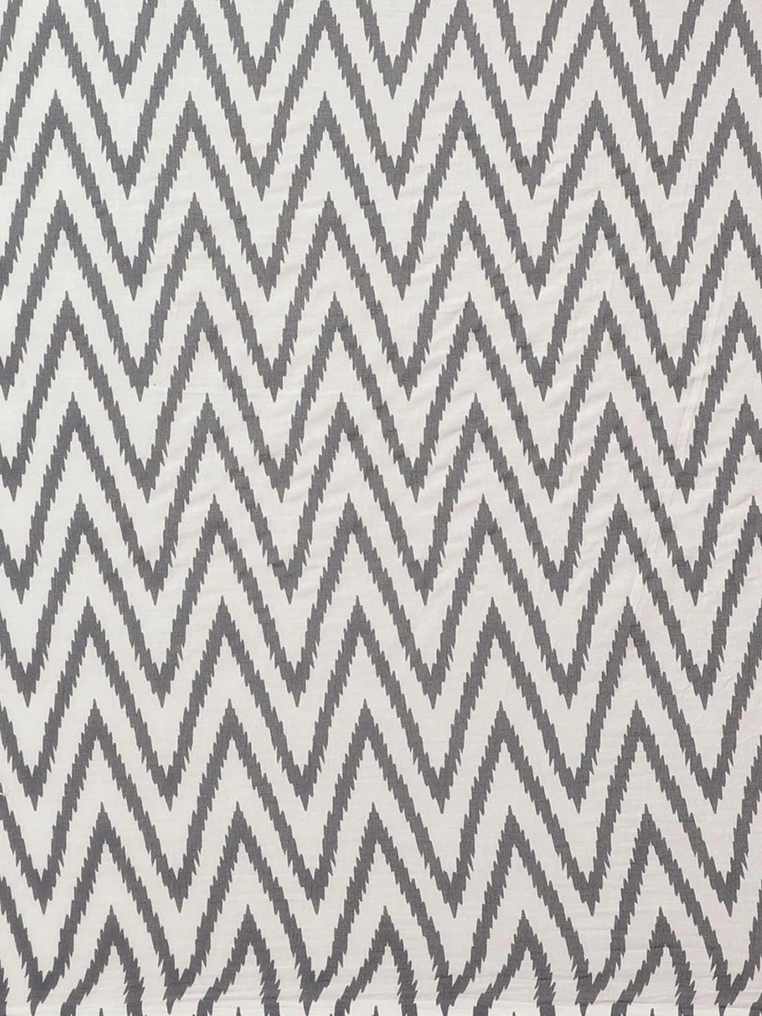 Pink Printed Cotton Saree - ShopLibas