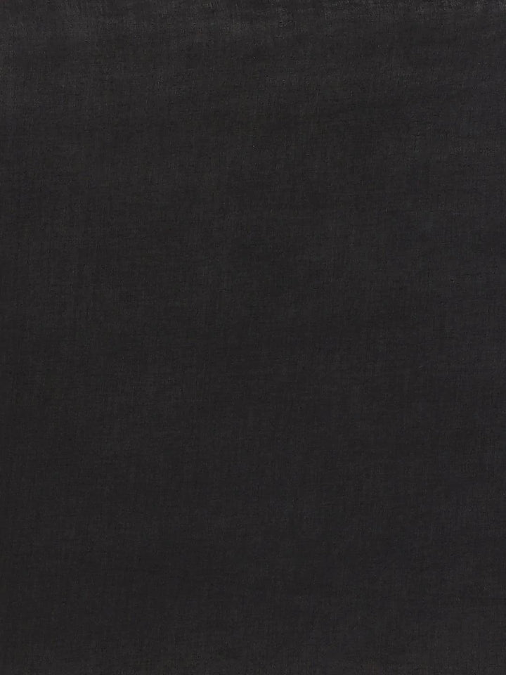 Black Printed Cotton Saree