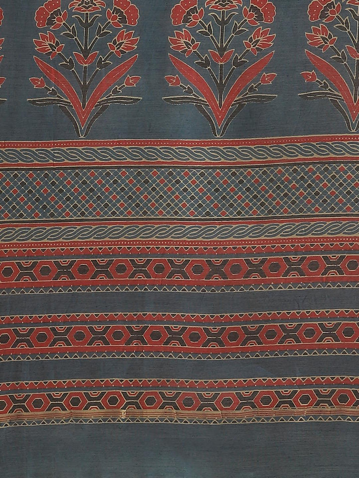 Multicoloured Chanderi Silk Saree