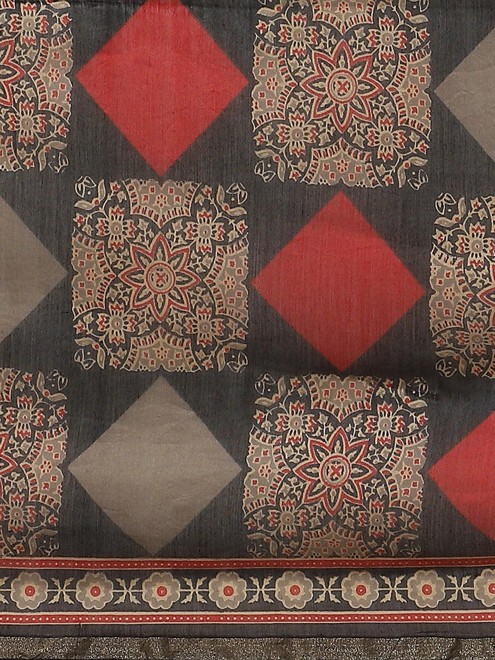 Multicoloured Chanderi Silk Saree