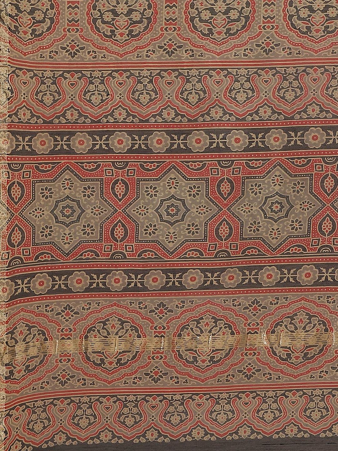 Multicoloured Chanderi Silk Saree - ShopLibas