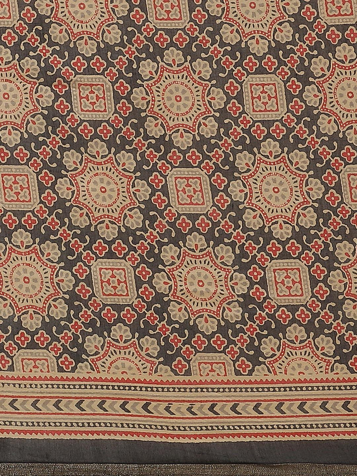 Multicoloured Chanderi Silk Saree