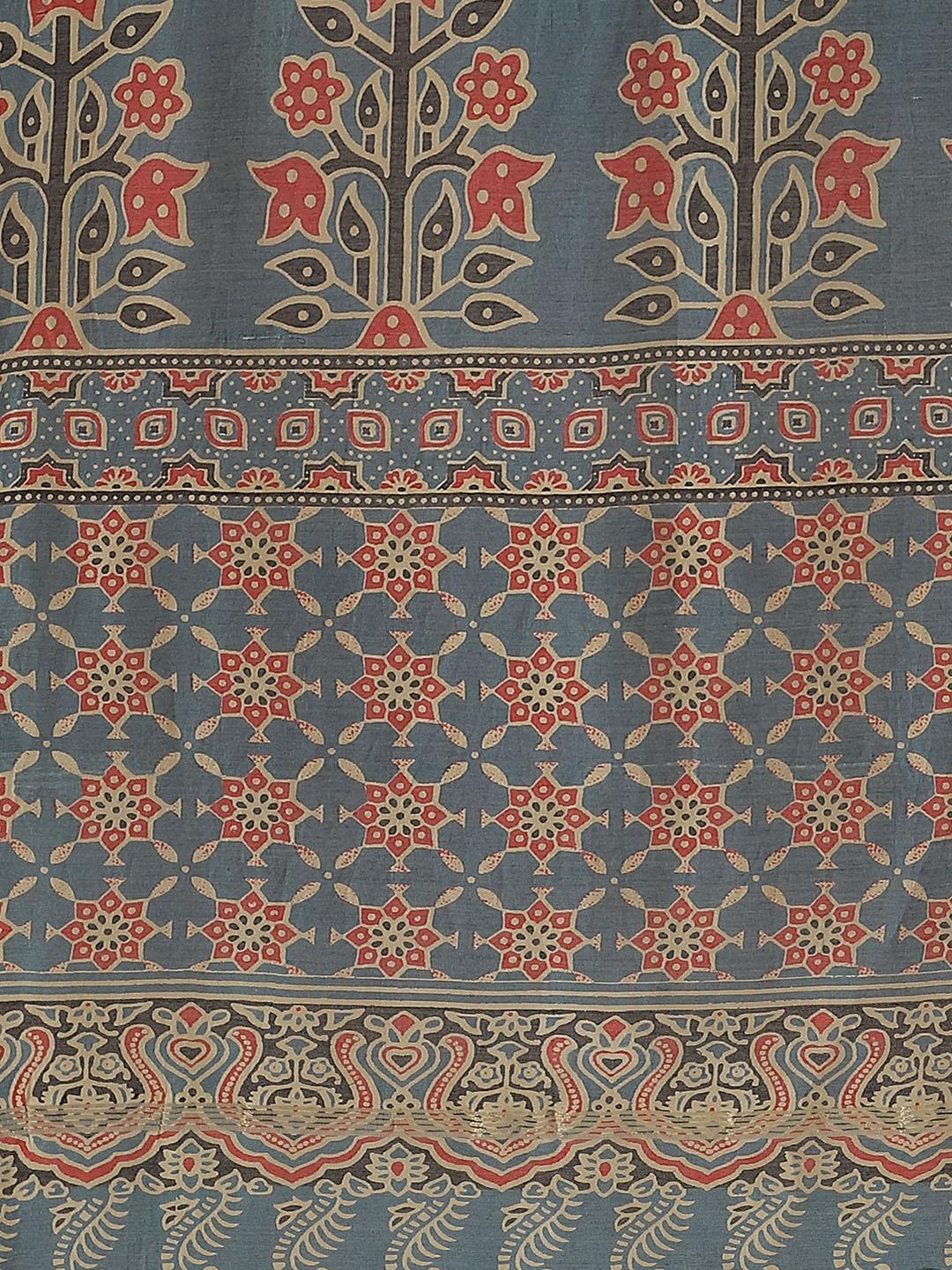 Multicoloured Chanderi Silk Saree - ShopLibas