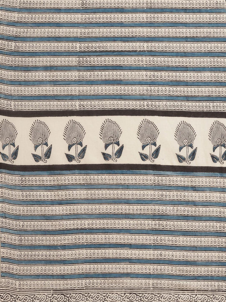 Multicoloured Printed Cotton Saree