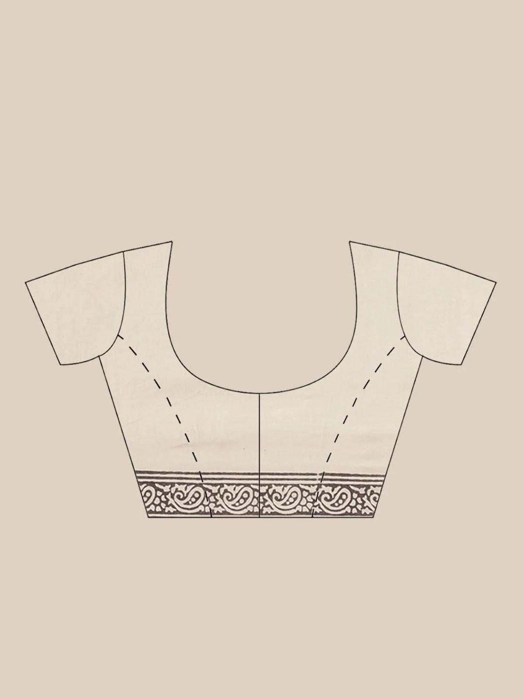 Multicoloured Printed Cotton Saree - ShopLibas