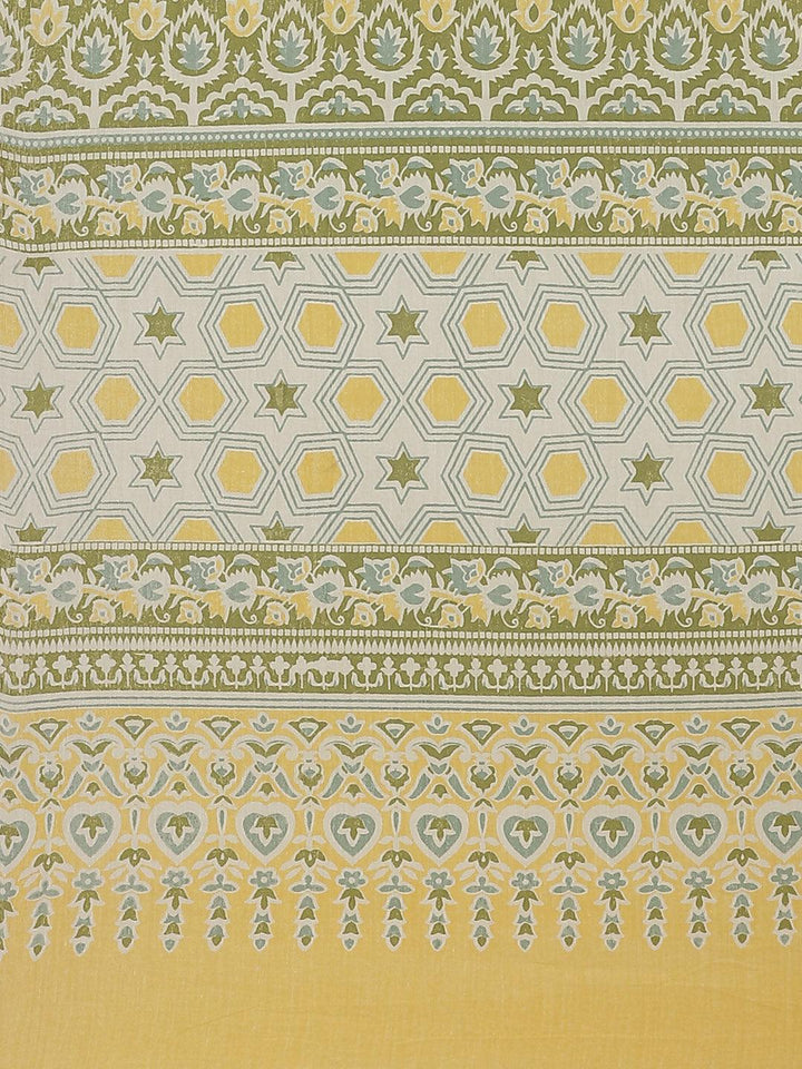 Multicoloured Striped Cotton Saree