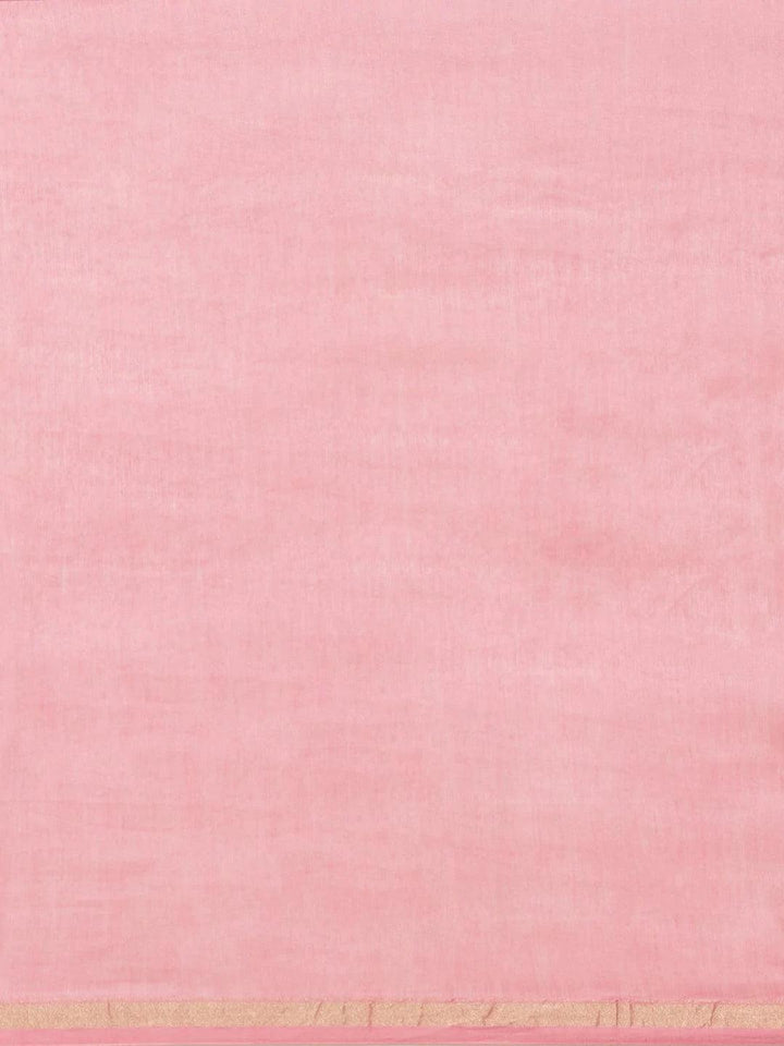 Pink Printed Cotton Silk Saree
