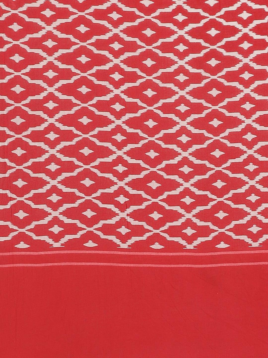 Black Printed Cotton Saree - ShopLibas