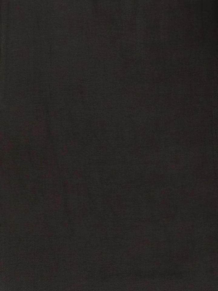 Black Printed Cotton Saree
