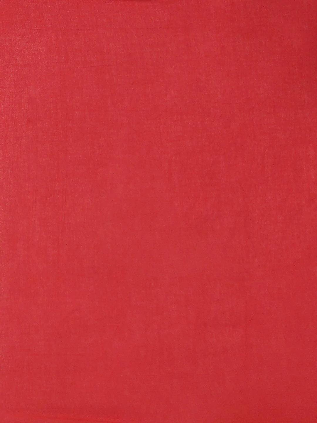 Black Printed Cotton Saree - ShopLibas