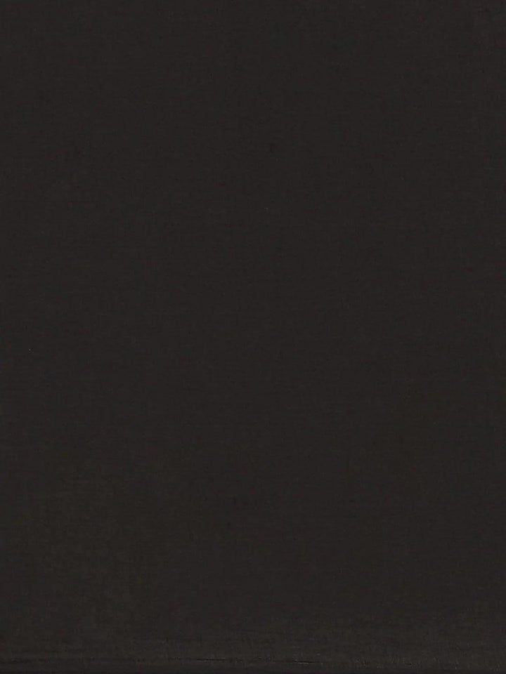 Black Printed Cotton Saree