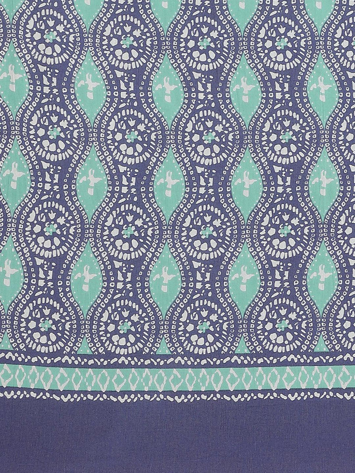 Multicoloured Printed Cotton Saree