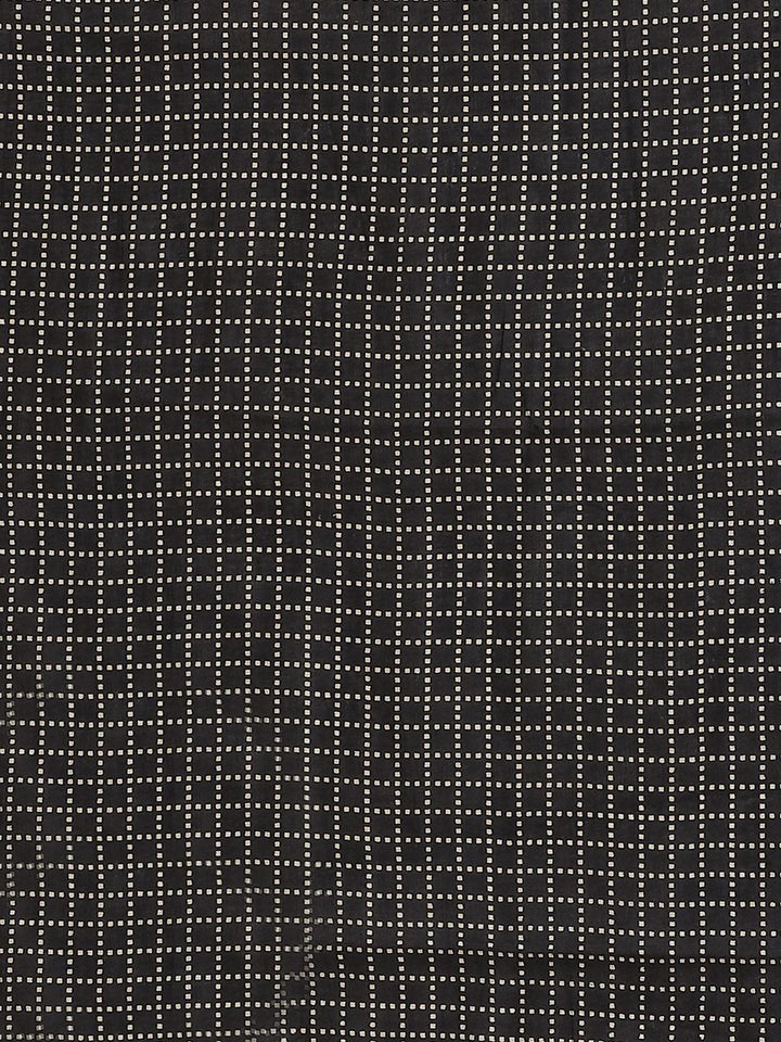 Off White Printed Cotton Saree