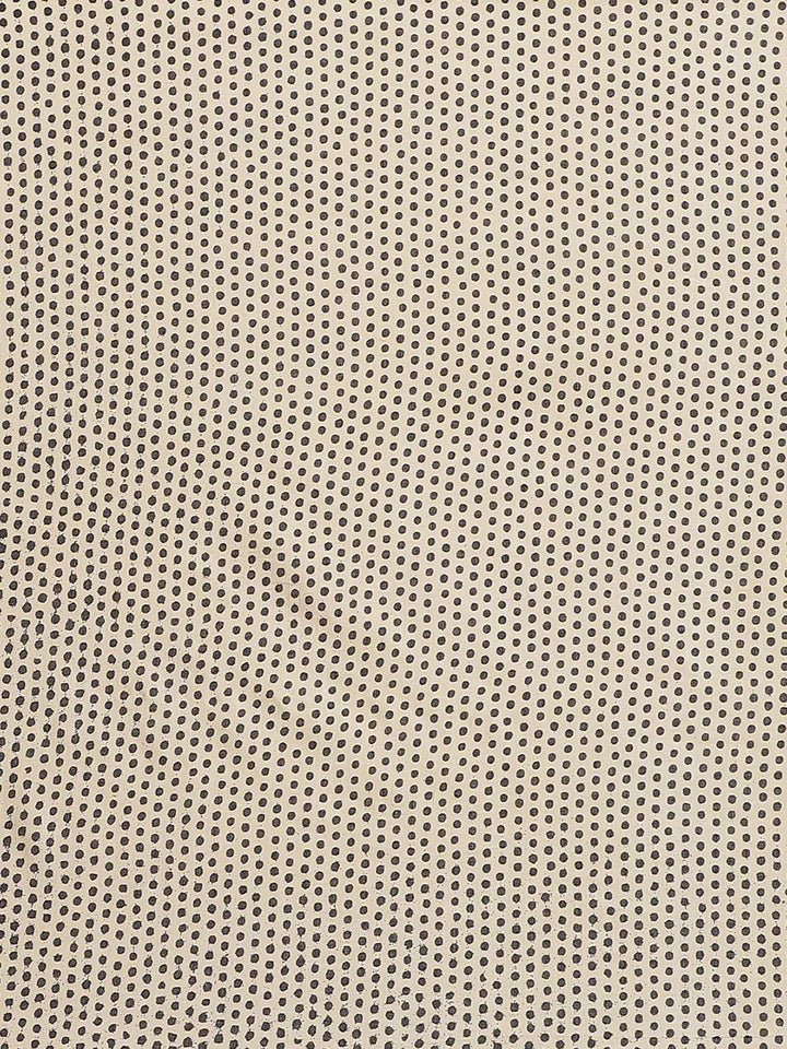 Off White Striped Cotton Saree