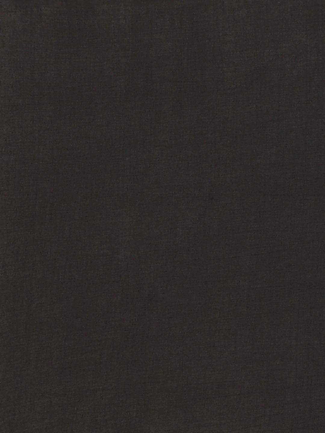 White Printed Cotton Saree - ShopLibas