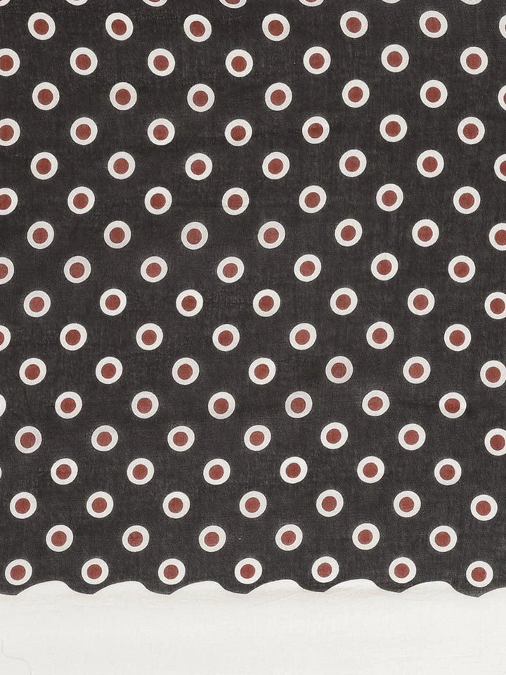 Black Striped Cotton Saree