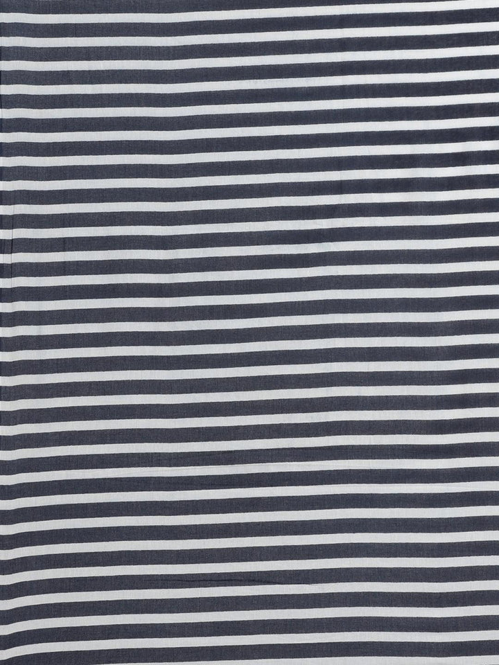 Blue Printed Cotton Saree