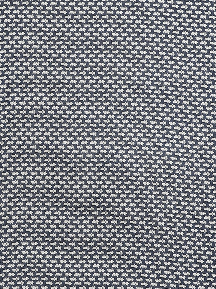 Blue Printed Cotton Saree