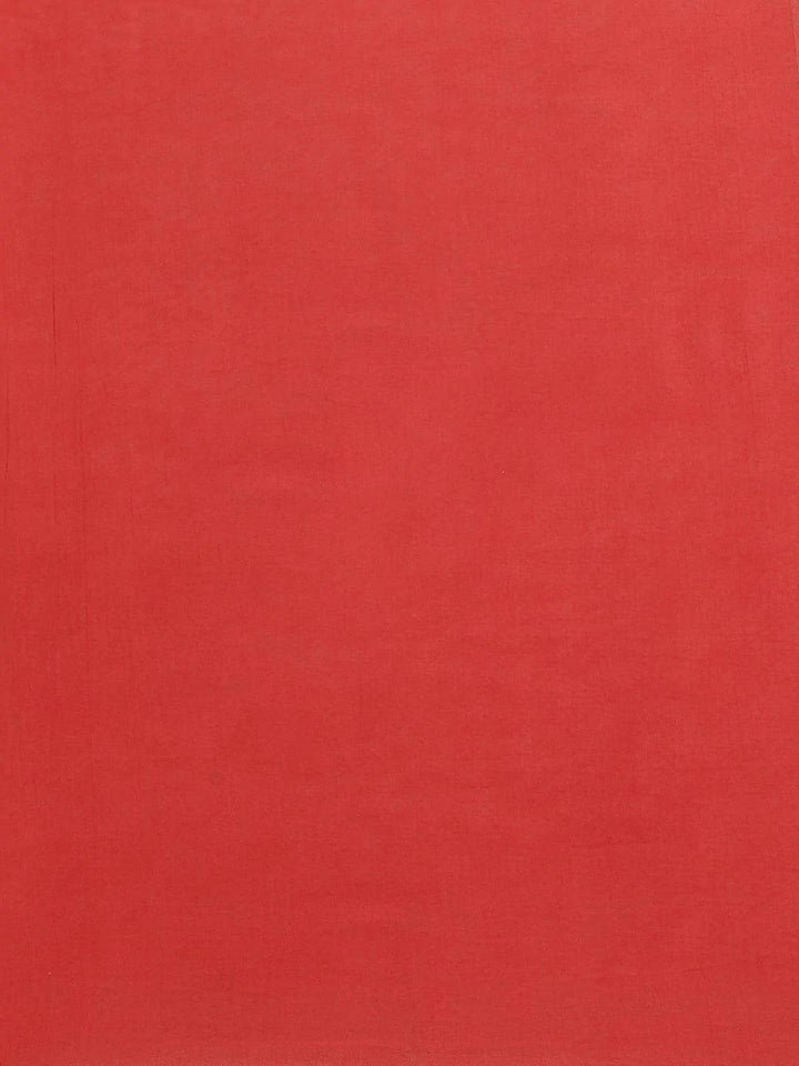 White Printed Cotton Saree