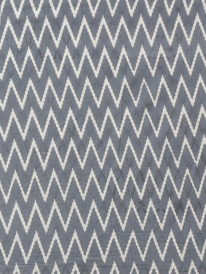 Green Printed Cotton Saree