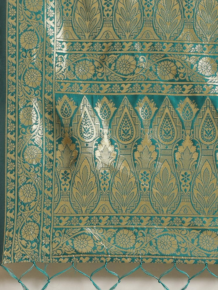 Blue Woven Design Silk Saree