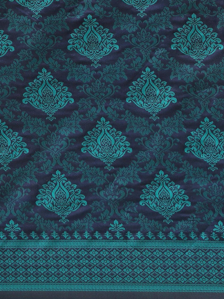 Blue Woven Design Silk Saree