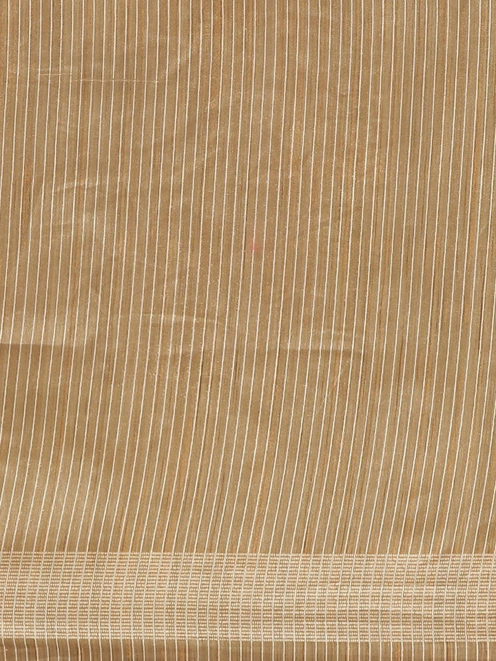 Beige Printed Silk Saree