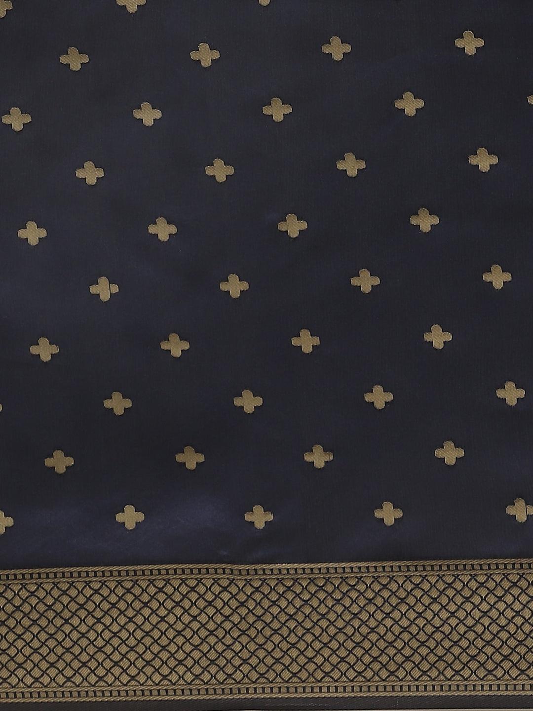 Blue Woven Design Silk Saree - ShopLibas