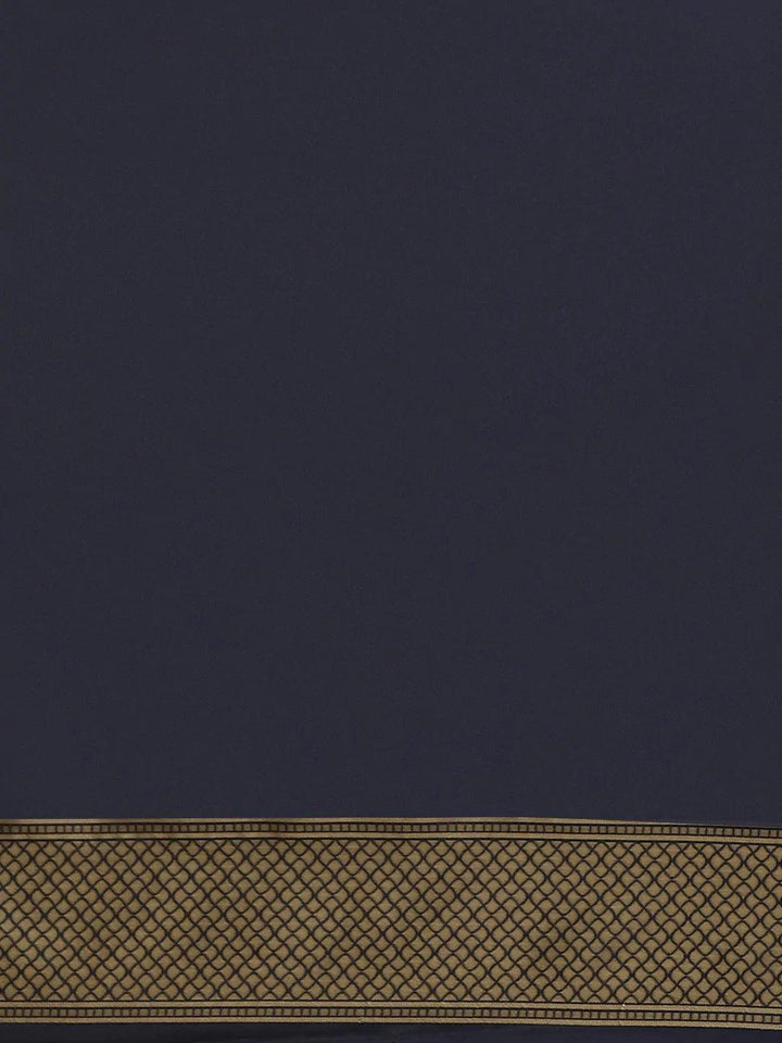 Blue Woven Design Silk Saree