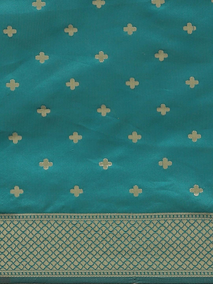 Blue Woven Design Silk Saree