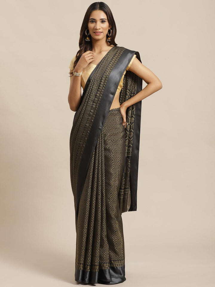 Grey Woven Design Brocade Saree