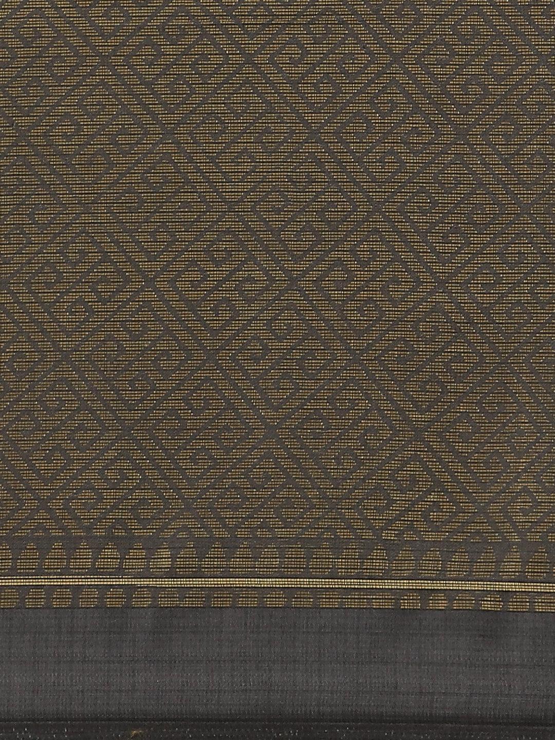 Grey Woven Design Brocade Saree - ShopLibas