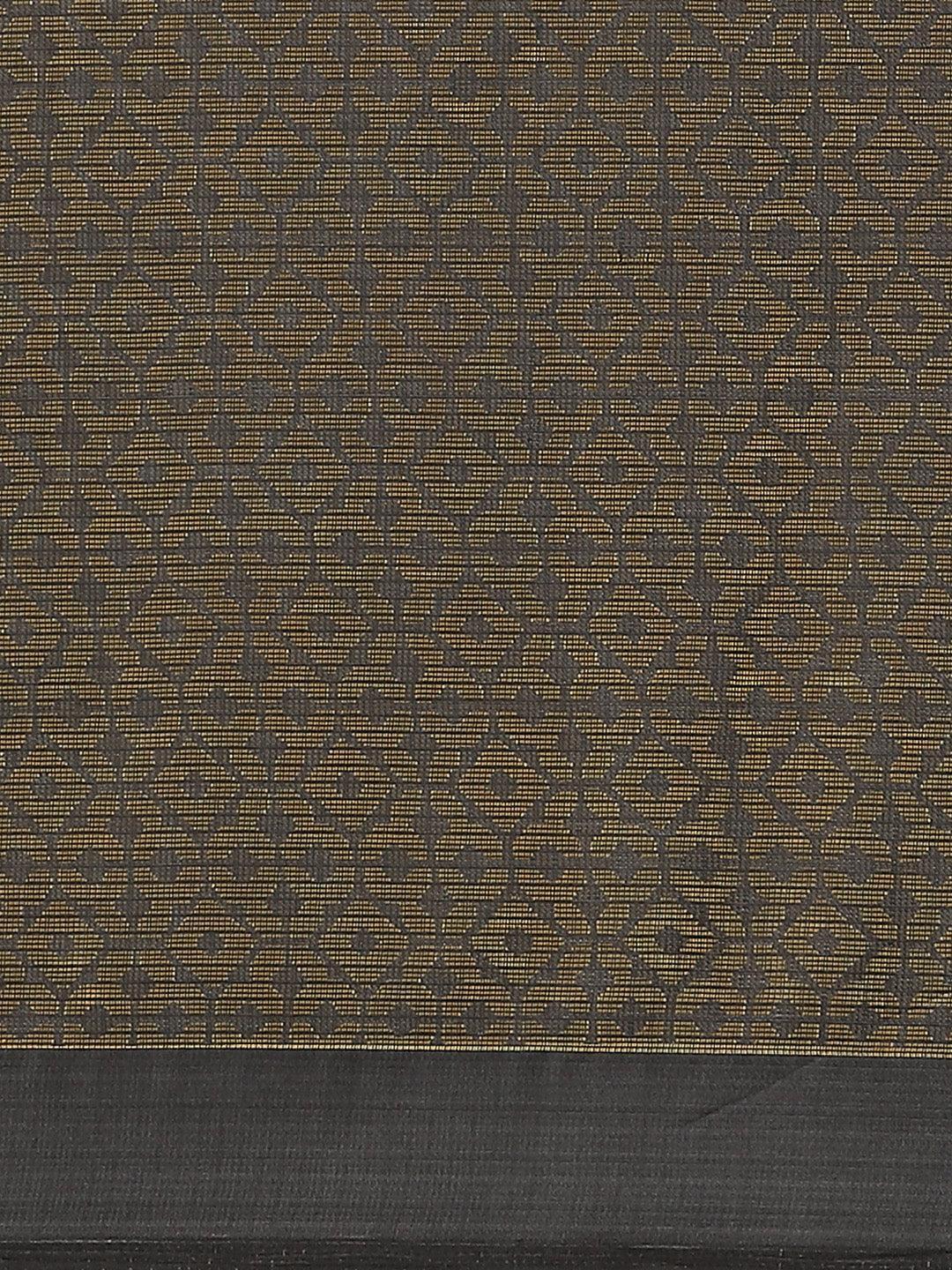 Grey Woven Design Brocade Saree - ShopLibas