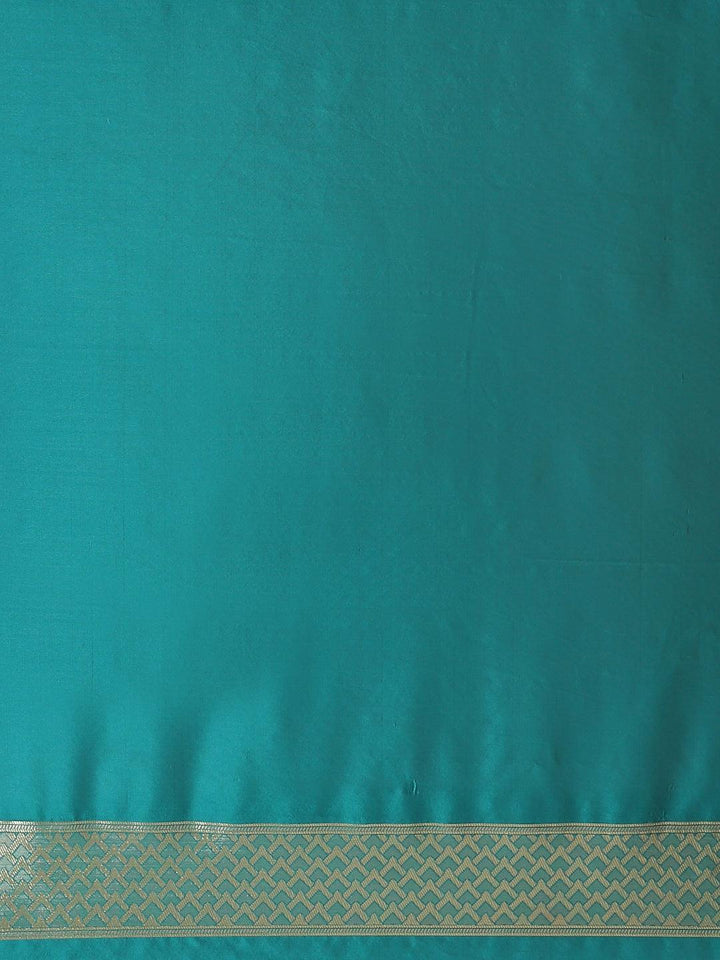 Green Woven Design Silk Saree