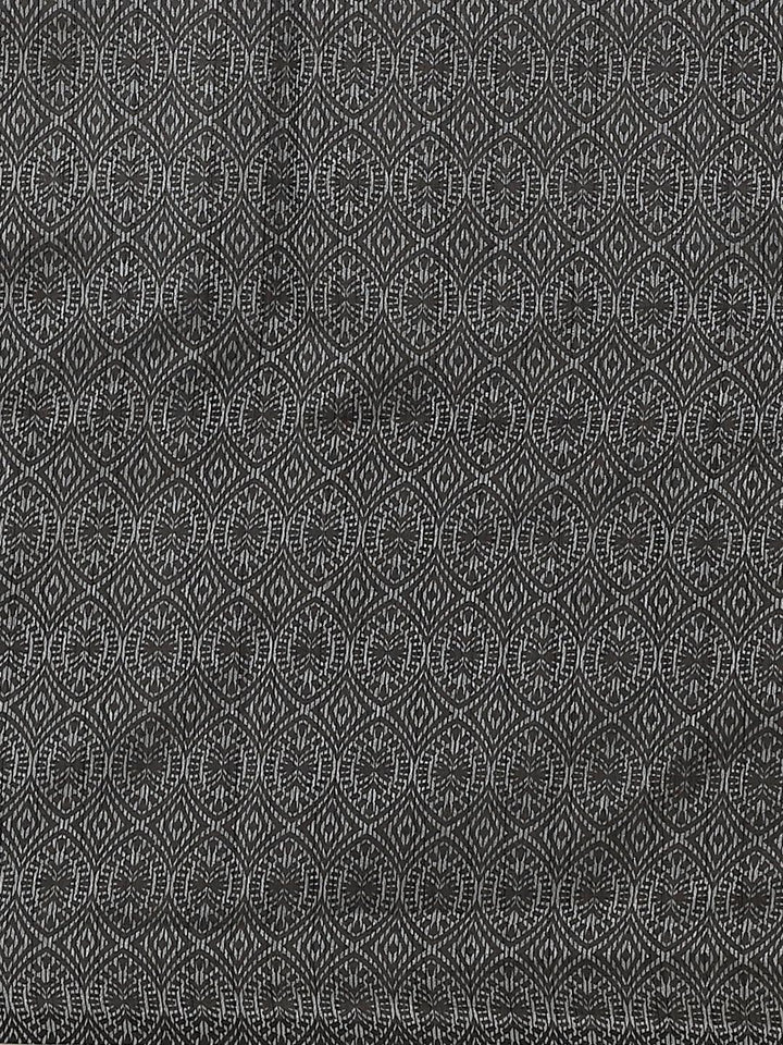 Navy Blue Striped Silk Blend Saree