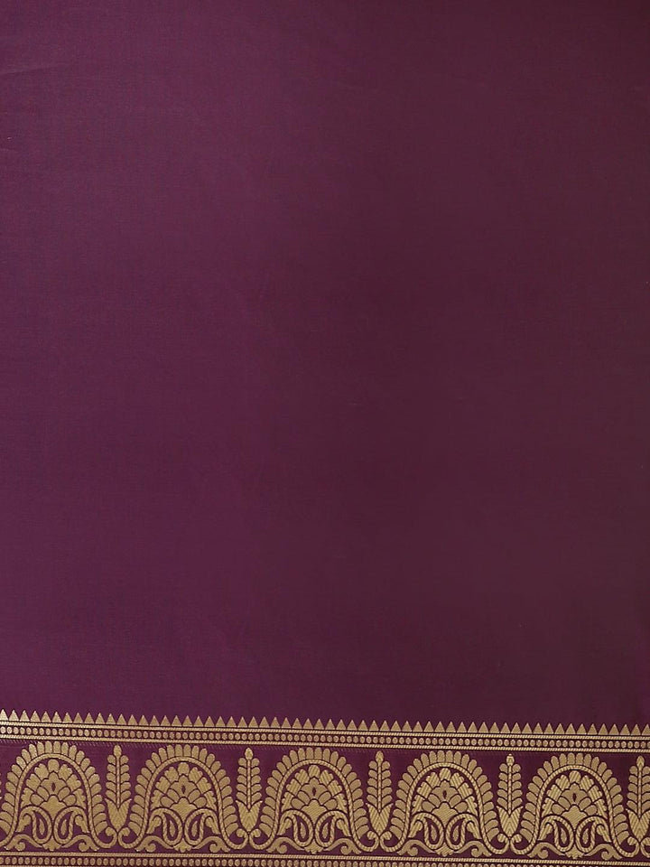 Purple Woven Design Brocade Saree