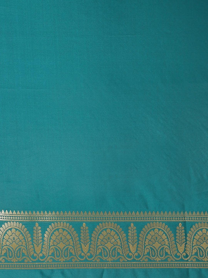Green Woven Design Brocade Saree