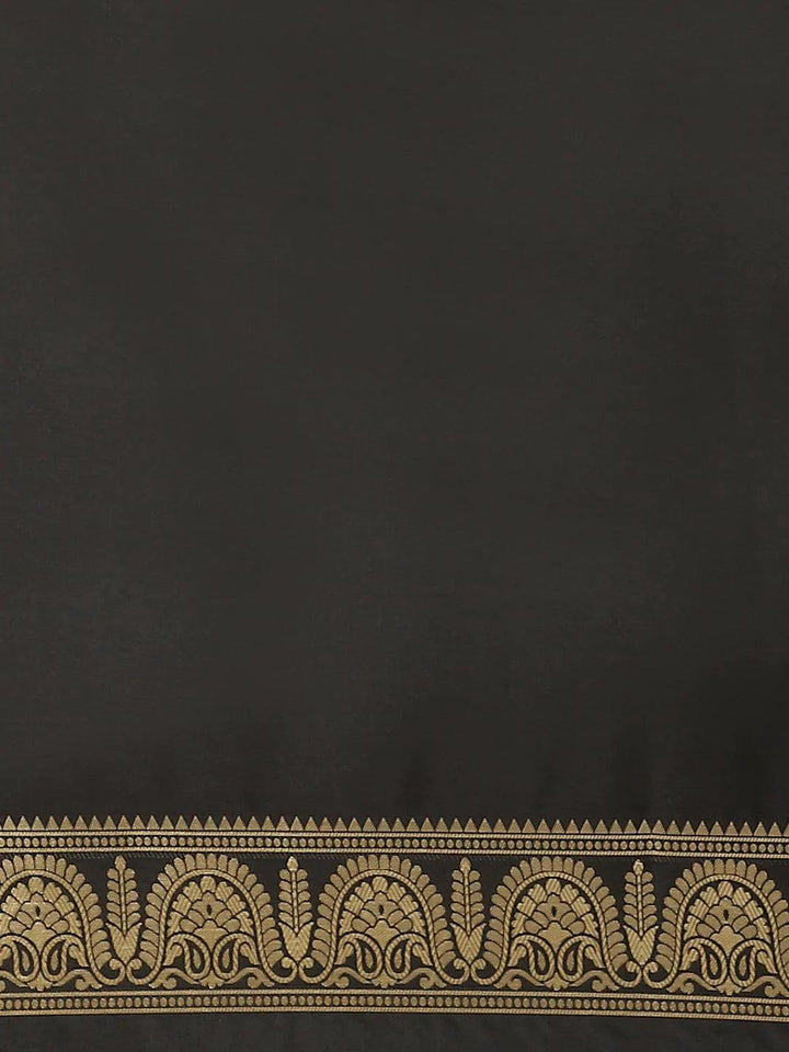 Black Woven Design Brocade Saree