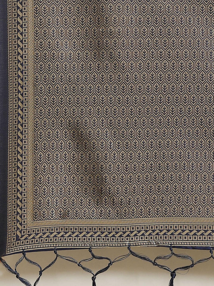 Blue Woven Design Silk Saree