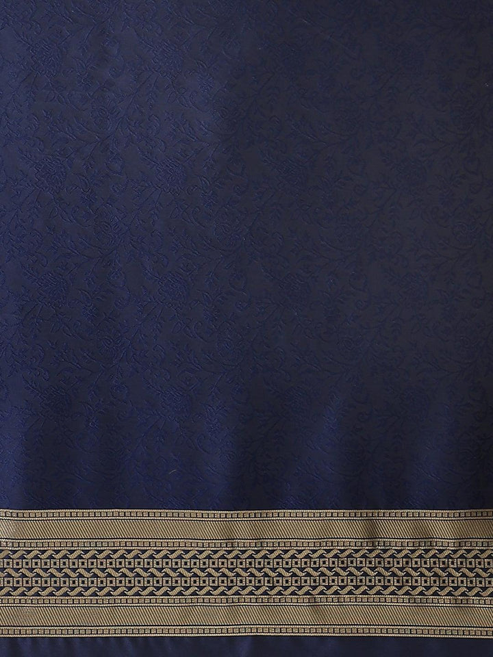 Blue Woven Design Silk Saree