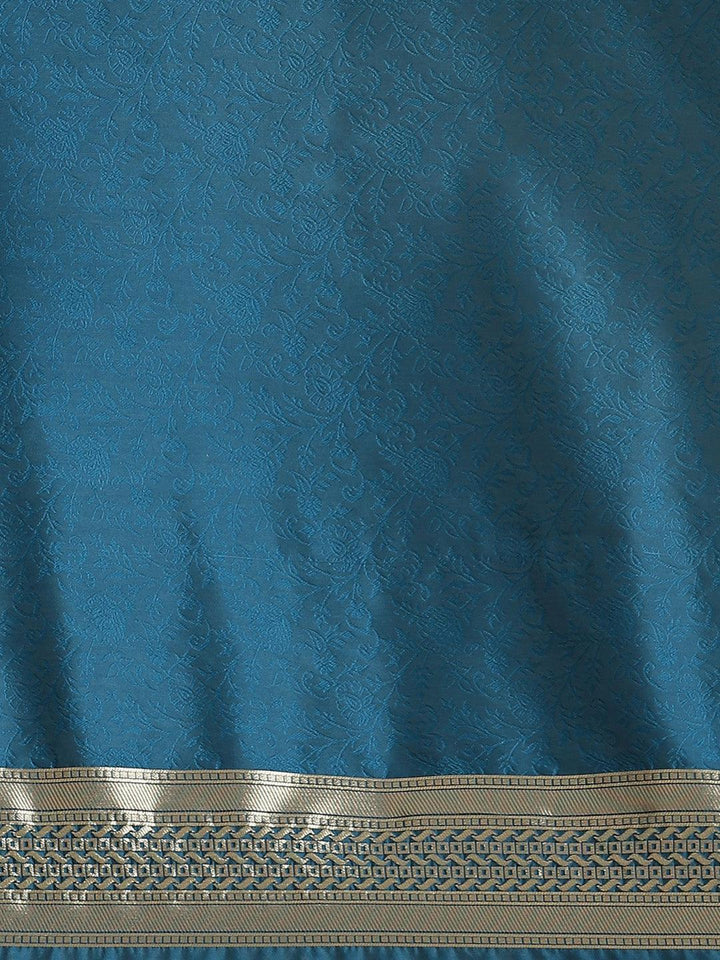 Blue Woven Design Silk Saree