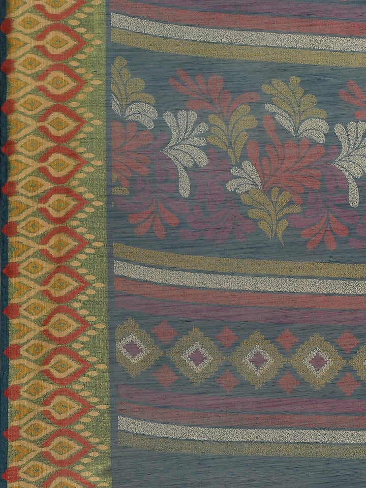 Blue Woven Design Cotton Saree