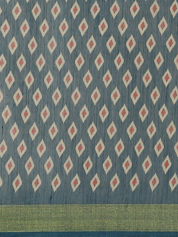 Blue Woven Design Cotton Saree