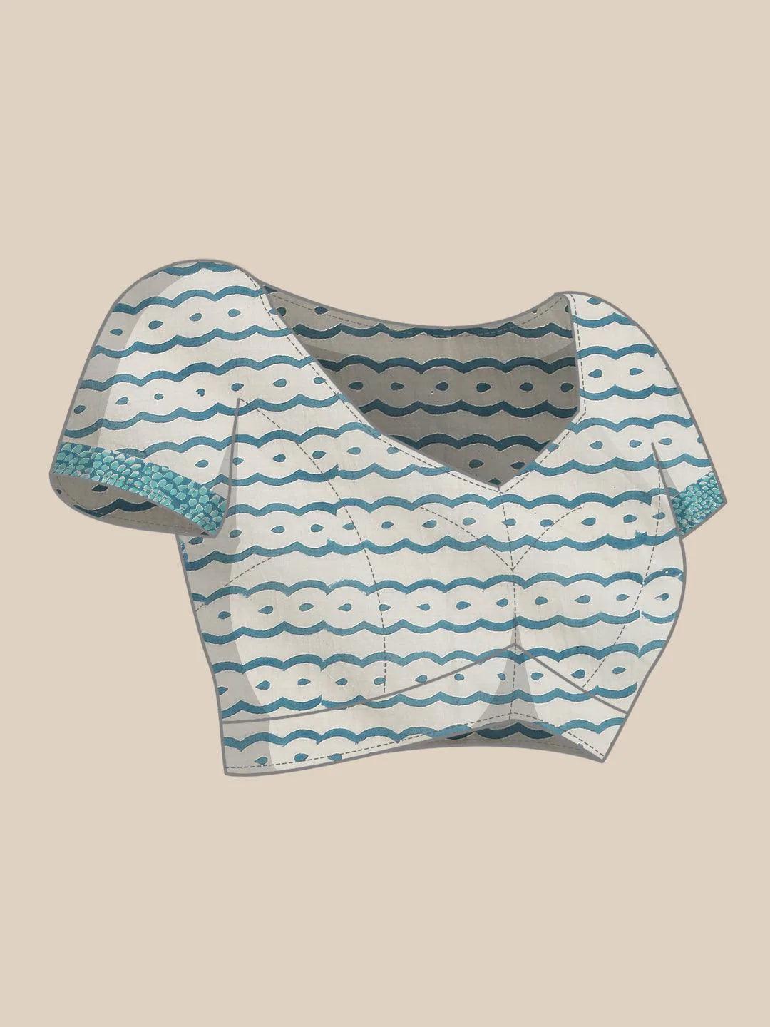 Multicoloured Printed Cotton Saree - ShopLibas