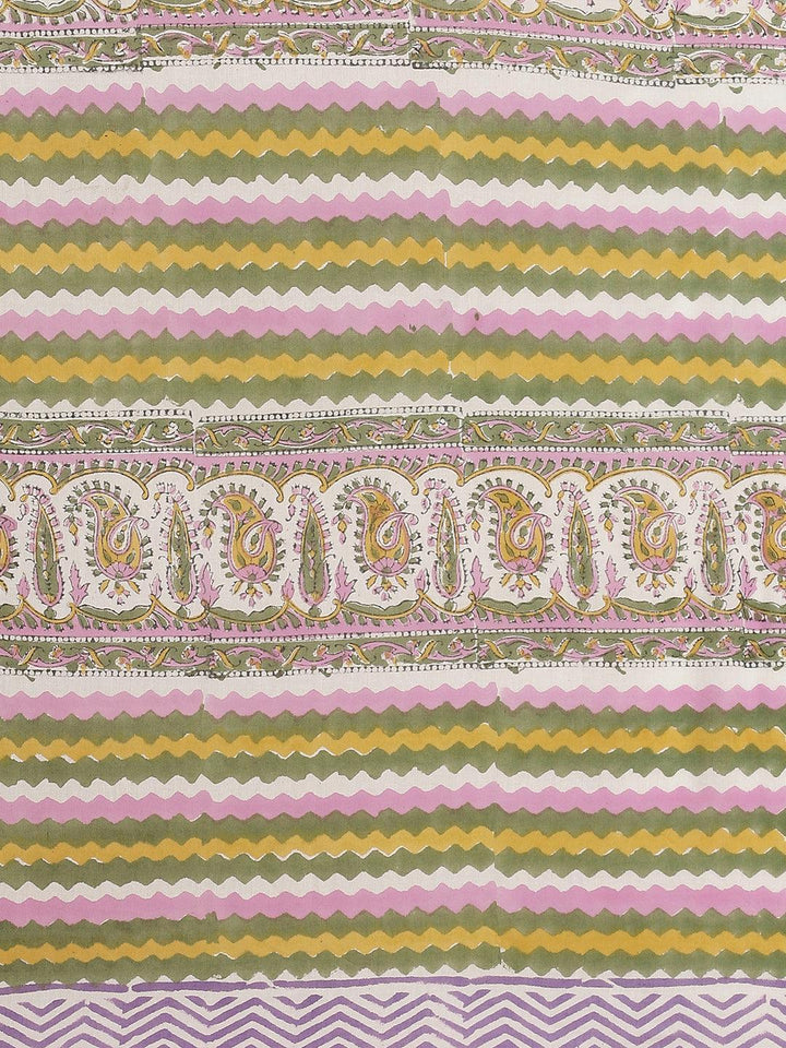 Pink Printed Cotton Saree