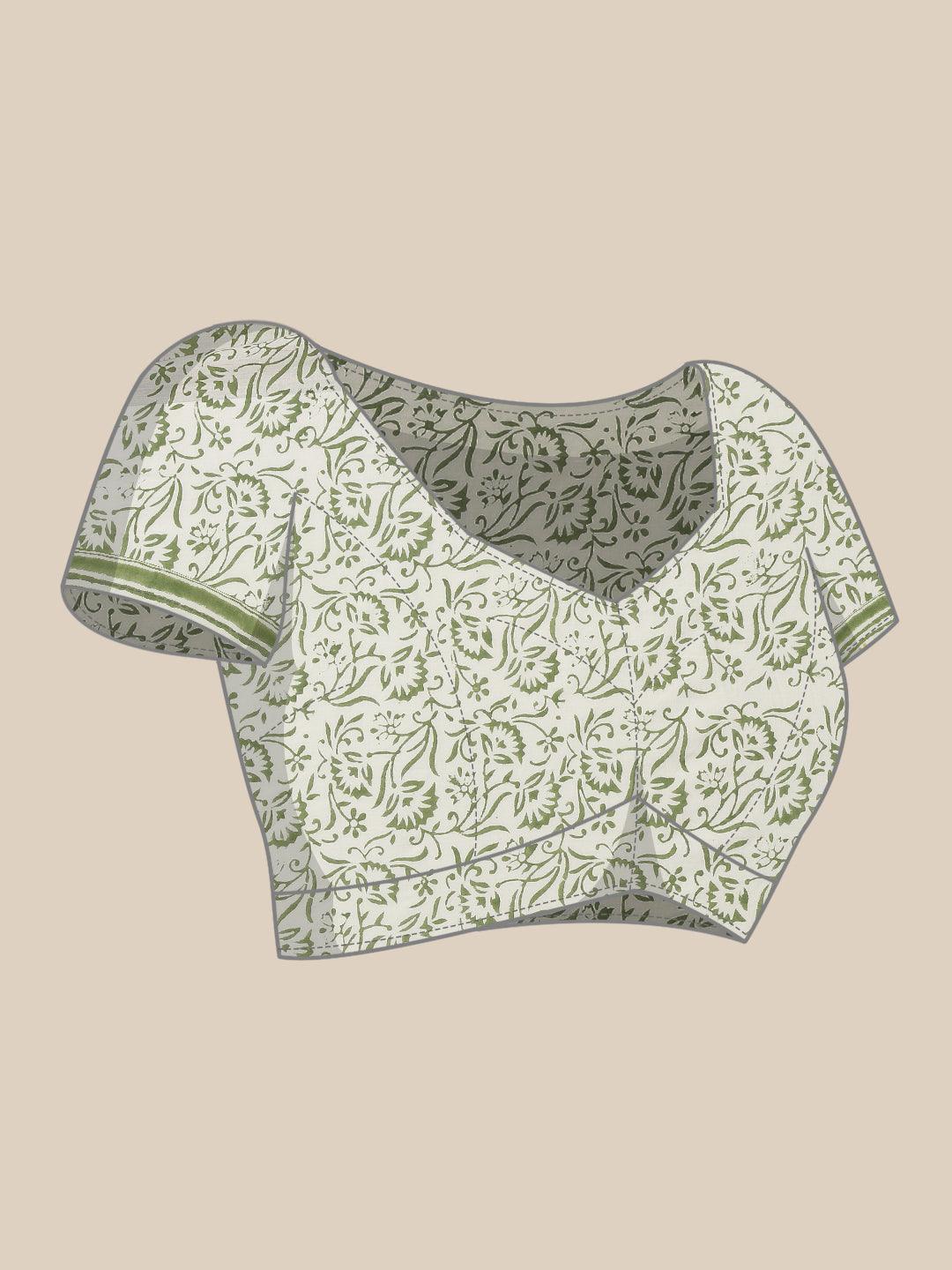 Pink Printed Cotton Saree - ShopLibas